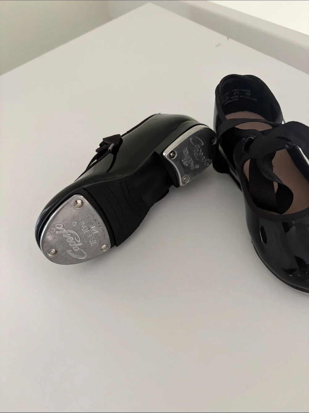 Caparros Black Patent Girls' Ribbon Mary Janes